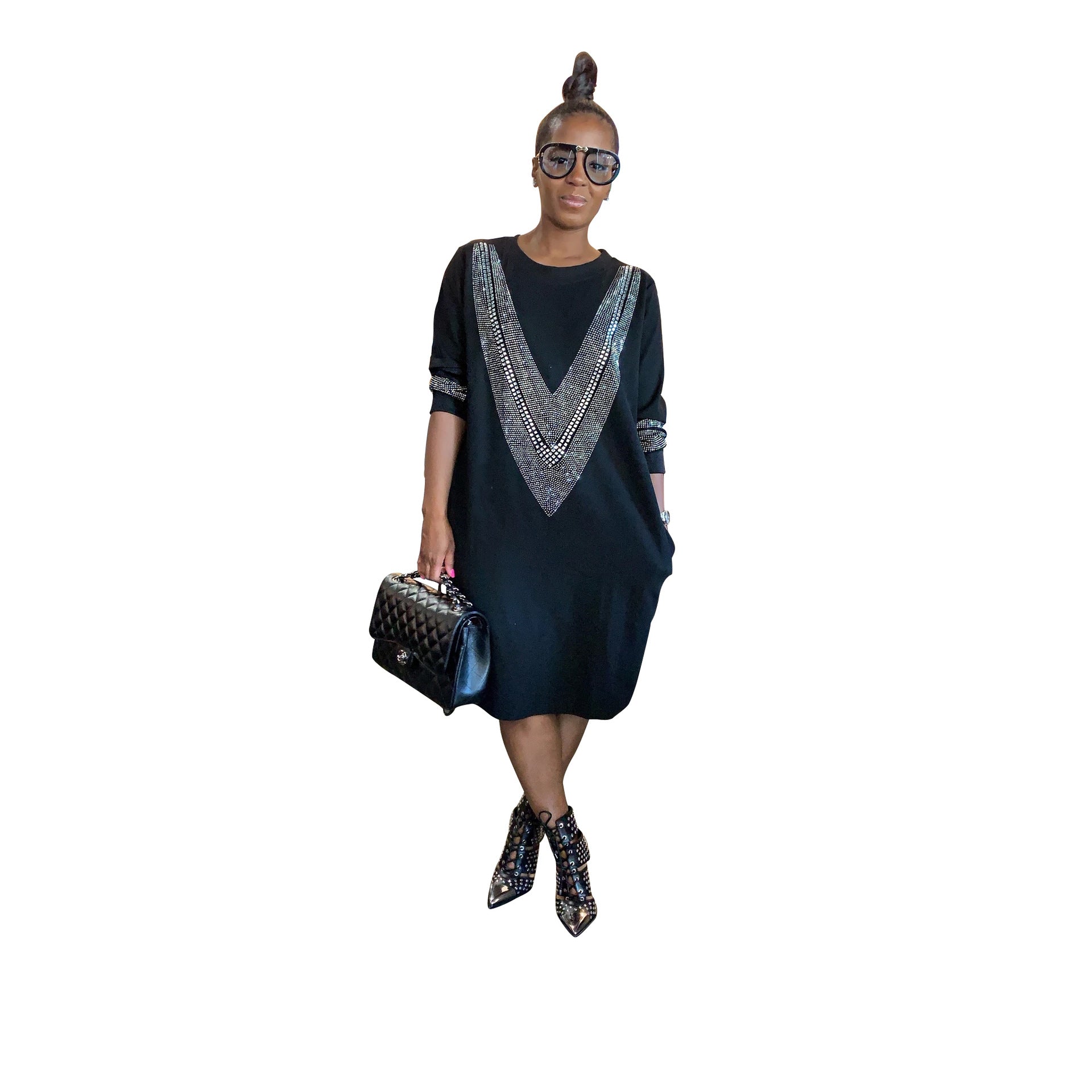 CozyChic Autumn Mid-Length Dress